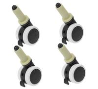 HOMSFOU 4pcs High Chair Caster Wheels Replacement Baby Dining Chair Accessories Heavy Duty Universal Plastic Swivel Casters for Boys and Girls Booster Seat Random Color