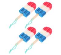 HOMSFOU 4pcs Ice Cream Shape Bath Sponge for Back Scrubbing and Quick-Drying for Shower and Spa Use Suitable and Family Bathing Accessories