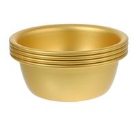 HOMSFOU 4pcs Korean Style Rice Wine Bowls 12cm Small Stainless Steel Hot Wine Drinking Bowls for Korean Food and Soup Serving in Kitchen