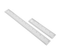 HOMSFOU 4pcs Measuring Ruler Non Slip Cork Backed Geometry Tool for Office School Use Includes and Rulers with Scale Markings for Precision Measurement