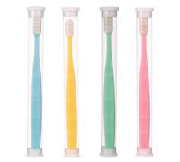 HOMSFOU 4pcs Micro-Nano Manual Toothbrush Set with Extra Soft Bristles, Assorted Colours for Gentle Oral Cleaning and Sensitive Gum Care in Adults Random Style