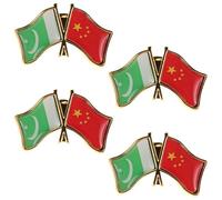 HOMSFOU 4pcs National Country Flag Badge Flag Lapel Pin Unique Stylish Elegant Alloy Metal with Convenient Pin Back Design for Daily Wear for Gifting and Business Meetings on Shirts