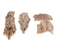 HOMSFOU 4pcs Natural Wood Reptile Climbing Platforms and Basking Bark Decor for Terrarium, Medium Tree Bark Hideout 8-14cm, Suitable for Geckos, Bearded Dragons, Turtle Habitat