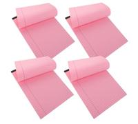 HOMSFOU 4pcs Pink Tearable Notebook with Horizontal Lined Pages Refillable Note Pads for Work Study Meetings Paper for Neat Writing and Categorized Note Taking