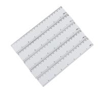 HOMSFOU 4pcs Plastic Rulers Dual Scale Measuring Tools for Students Artists Engineers Hard Straight Geometry Tools for School Office Home Use