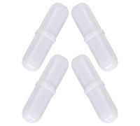 HOMSFOU 4pcs Ptfe Magnetic Stirrer Bar for Laboratory Use with High Efficiency and Uniform Mixing, White Magnetic Mixer Stir Rod for Liquids in Chemistry Labs and Research Applications