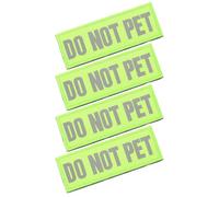 HOMSFOU 4pcs Reflective Service Dog Patches with Adhesive for Harness Do Not Pet Safety Vest Patch Set Sturdy Sticky Strap Dog Harness Tags