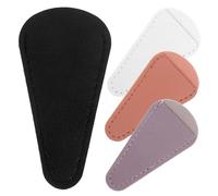 HOMSFOU 4pcs Scissor Protective Covers Made of Pu Leather, Versatile and Easy to Use Scissor Tip Protectors for Embroidery Tools and Scissors, Portable Safety Sheaths