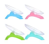 HOMSFOU 4pcs Silent Hamster Exercise Wheels Small Pet Flying Saucer Running Disks with Blue, Pink, Mint, Matcha Green for Cage Indoor Training