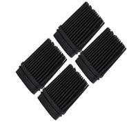HOMSFOU 4pcs Silicone Pastry Brush Heads Replacement with Stainless Steel Hollow Handle Basting Brush Refills for BBQ Grilling for Cooking and Baking Black Bristle