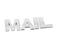 HOMSFOU 4Pcs Small Metal Mail Letters for Outside Weatherproof Sticker Decals Sunproof Alphabet for Mailboxes File Cabinets Storage Boxes