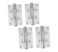 HOMSFOU 4pcs Stainless Steel Self Closing Hidden Door Hinges Automatic Spring Loaded Design for Bedrooms and High Traffic Areas Durable Quiet Operation for Seamless Functionality
