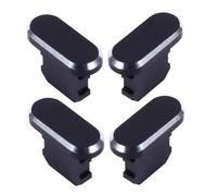 HOMSFOU 4pcs USB Charging Port Dust Plugs Compatible with Iphone Metal Dust Caps Protector for Phone Data Ports Compact Lightweight Design Easy Installation Black