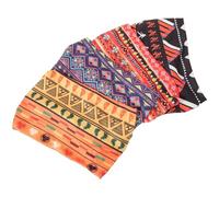HOMSFOU 4pcs Vintage African Headband for Women Thin Elastic Sweatband for Yoga Workout Knotted Hairband Unique Print Design
