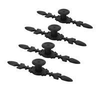 HOMSFOU 4pcs Vintage Style Cabinet Pull Handles with Screw Single Hole Aluminum Alloy Knobs for Furniture Wardrobe Dresser Cupboard Hardware Comfortable Grip and Easy Installation