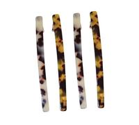 HOMSFOU 4pcs Women Hair Clips Leopard Print Spring Hair Barrettes Large Bobby Pins for Ponytail and Elegant Styling Dark and Beige Patterned Accessories