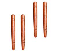 HOMSFOU 4pcs Wooden Acupuncture Point Pens Massage Rods, Manual Acupressure Sticks for Body Relief and Muscle Massage, Brown Wood Acupoint Massagers for Home and Travel