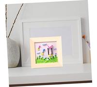 HOMSFOU 4Pcs Wooden DIY Painting Frame for Smooth Polished Craft Frame for Clay Watercolor Oil Sticker Collage Art Safe Mild Wood Material Creative Crafting Tool