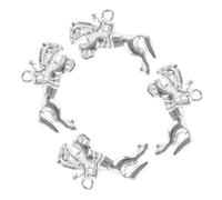 HOMSFOU 4pcs Zinc Alloy Horse Design Charm Pendants for DIY Jewelry Making Man Riding Horse Ornaments Metal Accessories for Bracelets Keychains and Decorative Crafts