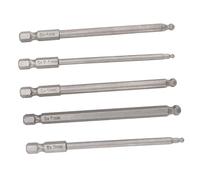 HOMSFOU 5 Pcs Ball Screwdriver Bits Set Hexagon Head Durable Steel Construction Compatible with Electric Screwdrivers and Drills for Various DIY Projects