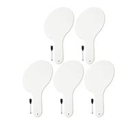 HOMSFOU 5 Pcs Handheld Double-Sided Dry Erase Answer Paddles with Markers Lightweight Wood Mini White Boards for Classroom Teaching Student Interaction Voting and Portable Learning Tools
