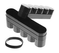 HOMSFOU 5-Rolls Film Case Organizer Film Container Storage Box Plastic Hard Case Easy to Use Protects Contents from Falling out Home Supplies Black Simple Shaped for Families Co-Workers