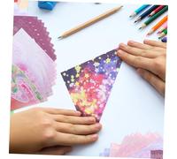 HOMSFOU 50 Sheets Double-Sided Origami Paper Kit Square Printed Folding Craft for Adults Beginners Smooth Surface Arts and Crafts Paper with Patterned Designs for Creative Handmade