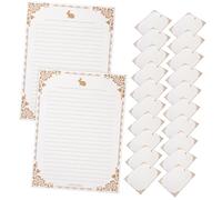 HOMSFOU 50 Sheets Vintage Letter Writing Paper Kraft Paper Lined Stationery for Thank You Notes Poems Love Letters Calligraphy Practice and Announcements Classic Elegant Multi Function