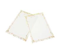 HOMSFOU 50 Sheets Vintage Letter Writing Paper Retro Parchment Stationery for Invitations Poems Love Letters and Calligraphy Practice with Warm Antique Design