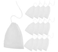 HOMSFOU 500pcs Muslin Tea Bags Drawstring Muslin Bag 4x3in Reusable Fine Mesh Non-Woven Fabric Secure Brewing Drawstring Closure for Daily Use Kitchen