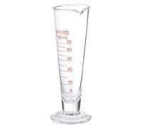 HOMSFOU 50ml Glass Graduated Measuring Cup Cone-Shaped Beaker Laboratory Liquid Container Chemistry Lab Experiment Tool