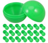 HOMSFOU 50pcs 3cm Openable Green Lottery Balls Plastic Sphere Game Balls Party Activity Props Raffle Picking for Event Games and Festive Entertainment