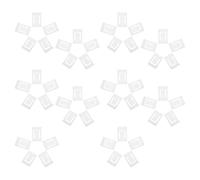 HOMSFOU 50pcs Angle Restriction Hinge Clips for Cabinet Doors 90° Anti-slam Plastic Hinge Stopper White for Kitchen