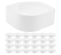 HOMSFOU 50pcs Disposable White Chef Hats Unisex Catering Kitchen Cooking Caps Paper Food Service Hats for Restaurant School Classes