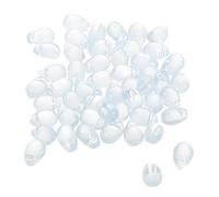 HOMSFOU 50pcs Glass Teardrop Pendants for DIY Jewelry Making Elegant Color Unique Beads for Traditional Hanfu Accessories for Earrings and Crafts