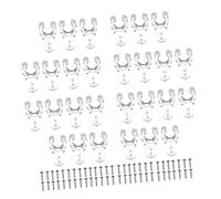 HOMSFOU 50pcs LED Light Clips with Screws Durable Holders for Outdoor Christmas String Lights Fastening Easy to Install and Reusable