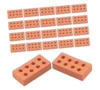 HOMSFOU 50pcs Miniature Brick Model Decors Brown Pottery Clay
