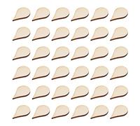 HOMSFOU 50pcs Natural Water Drop Shape Wooden DIY Chips for Handmade Crafts Decorations for Home Store and Scrapbooking Projects