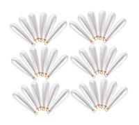 HOMSFOU 50pcs Plastic Faux Teardrop Pearl Pendant Charms for DIY Jewelry Making Elegant Imitation Pearl Beads with Loop for Necklace and Earring Crafting Versatile Teardrop Drop Beads for