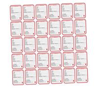 HOMSFOU 50pcs Red Emergency Medical Information Stickers Car Seat Identification Tags for Safety Multipurpose Medical Alert Labels for Strollers Backpacks Nursing Allergy Medication
