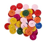 HOMSFOU 50pcs Rustic Brown Wooden Buttons DIY Sewing Crafts Card Making Embroidery Patchwork Smooth Edges Skinfriendly Wood Buttons for Clothes Jackets Kidswear Handmade Projects