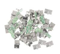 HOMSFOU 50pcs Self Adhesive Metal Cable Clips Large 25x15mm Cord Keeper Wire Organizer for Desk Cable Management