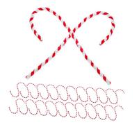 HOMSFOU 50pcs Two-tone Red and White Chenille Stems for DIY Crafts Flexible Plush Pipe Cleaners for Handcraft Art Educational Enhancing Creativity Coordination and Imagination