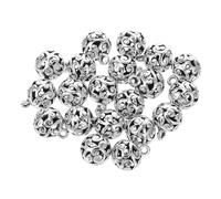 HOMSFOU 50pcs Vintage Hollow Flower Ball Charms for Jewelry Making Lightweight Alloy Pendants with Intricate Hollow Craftwork Metal Small Pendants for Bracelets Necklaces Earrings DIY