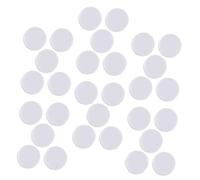 HOMSFOU 50pcs White Flat Round Rattle Inserts for Crochet Baby Toys, Noise Maker Balls, Toddler Rattle Fix Accessories for Infant Sensory Crafts and Repair