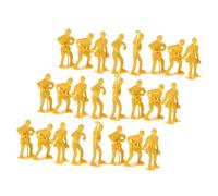 HOMSFOU 54Pcs Engineering Worker Model Set Realistic Miniature Figures for Durable Plastic Construction Figures for Imaginative Play and DIY Projects