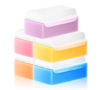 HOMSFOU 5pcs Bath Sponge Scrub Brushes for Newborn Scalp Care, Soft Tactile Training Scrubber Set with Mixed Colors for Sensory Bathing Random Color