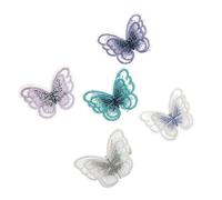 HOMSFOU 5Pcs Colorful Butterfly Appliques Decorative Clothing Patches for Bags Shoes and Hats Vivid Embroidery for Unique Style Durable Non Fading Design for Clothing Repair and