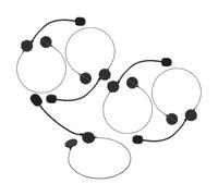 HOMSFOU 5pcs Cosplay Rock Star Microphone Prop Headset, Fake Microphone Costume Accessories for Halloween Party, Birthday Celebration, and Music Role Play