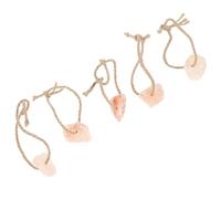 HOMSFOU 5pcs Crystal Salt Blocks for Small Pets Rabbit Hamster Licking Bricks with Trace Elements Supplement, Hanging Pet Salt Lick for Livestock Health and Nutrition Random Random Color